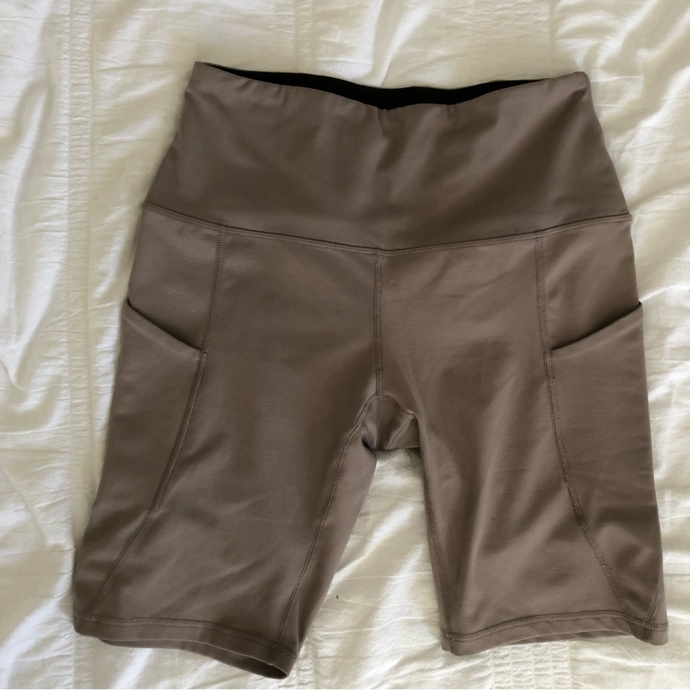 Taupe biker shorts